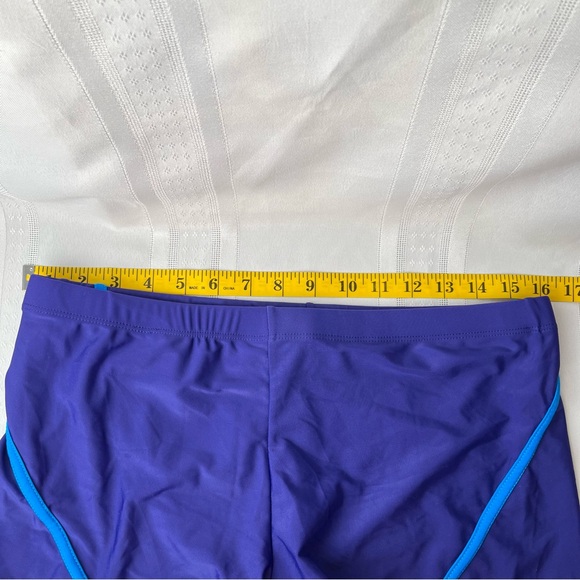 Swimming Shorts Mens XL Blue Lined Beach Shorts Swim Trunks - Picture 6 of 13